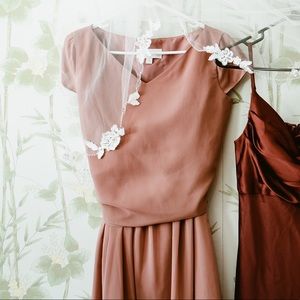 Revelry Candice top and Lola skirt chiffon desert rose